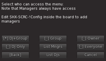 Access Menu