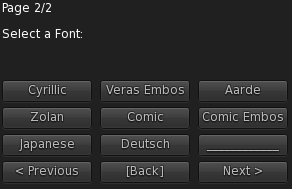 Font Menu