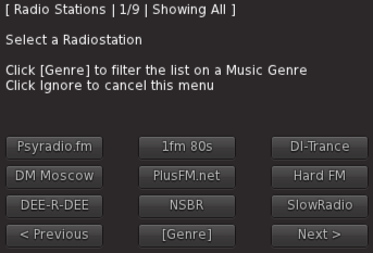 Radio Menu