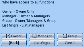 Access Menu