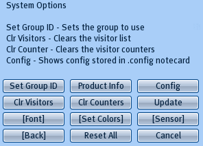 Options menu